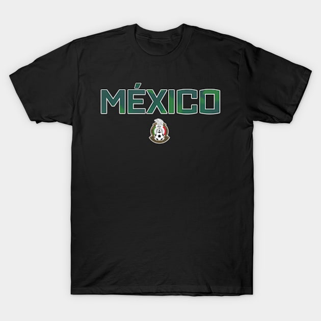 Mexican National Football Team Mexico Camo Text Crest T-Shirt by Sink-Lux